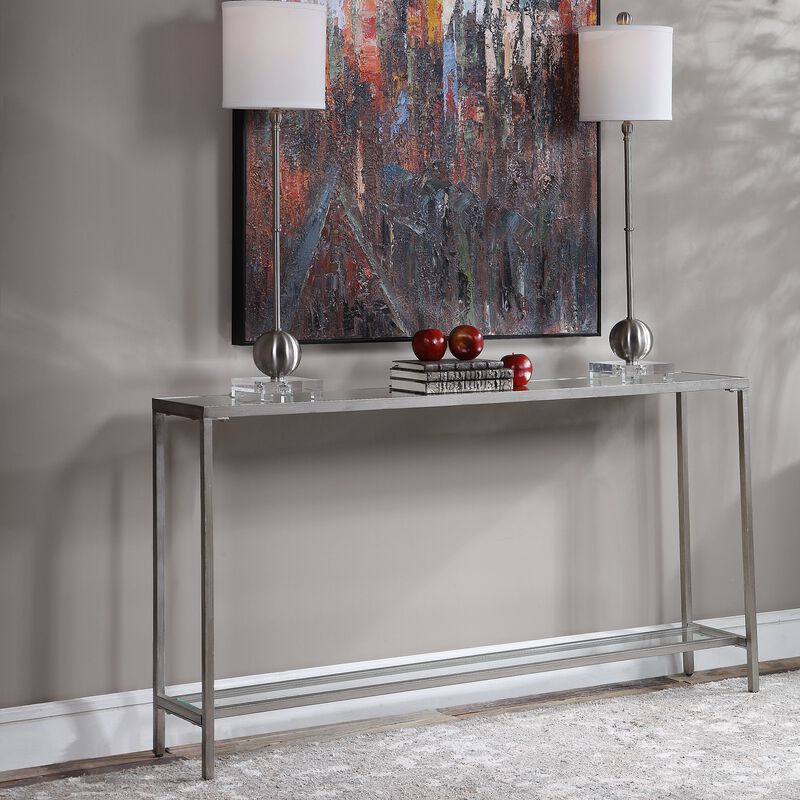 Uttermost Hayley Silver Console Table